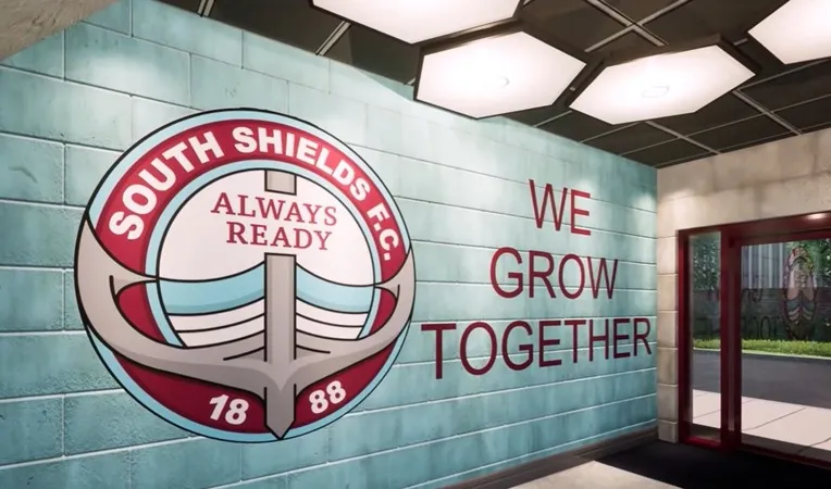 Cổng vào sân Mariners Park của CLB South Shields, nét đặc trưng bóng đá Anh