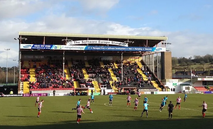 Khán đài Software Europe Stand, một phần không thể thiếu của sân vận động Sincil Bank.