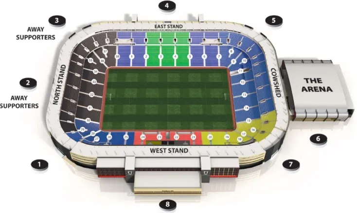 Sơ đồ tổng quan Stadium MK, hướng dẫn chỗ ngồi chi tiết cho người hâm mộ