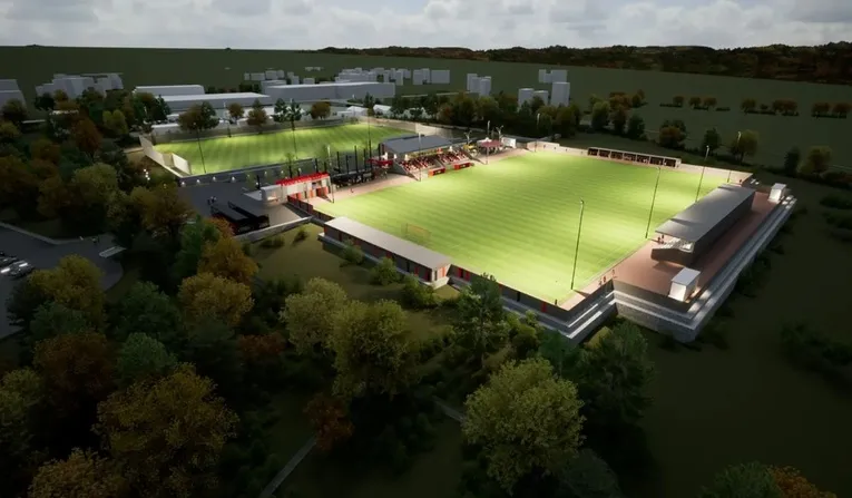 Toàn cảnh phối cảnh 3D sân Truro Sports Hub, tổ ấm mới của Truro City FC