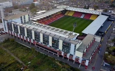 Toàn cảnh sân Vicarage Road từ trên cao - tổ ấm của Watford FC